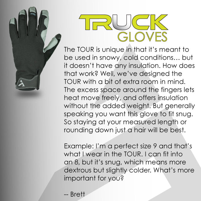 Tour Ski glove fit notes
