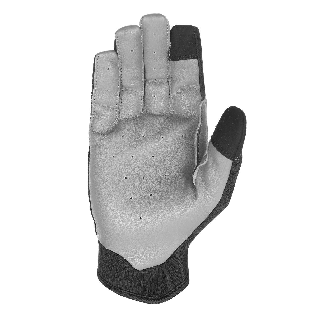 Perforated grey leather palm of the TRUCK Float prototype glove