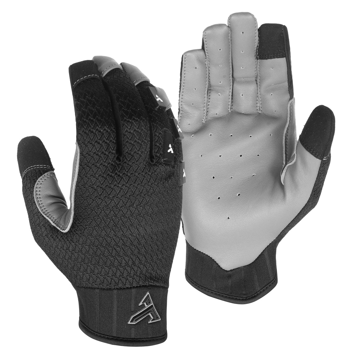 TRUCK Float prototype glove in Ash, back of the hand and grey leather palm shown side by side